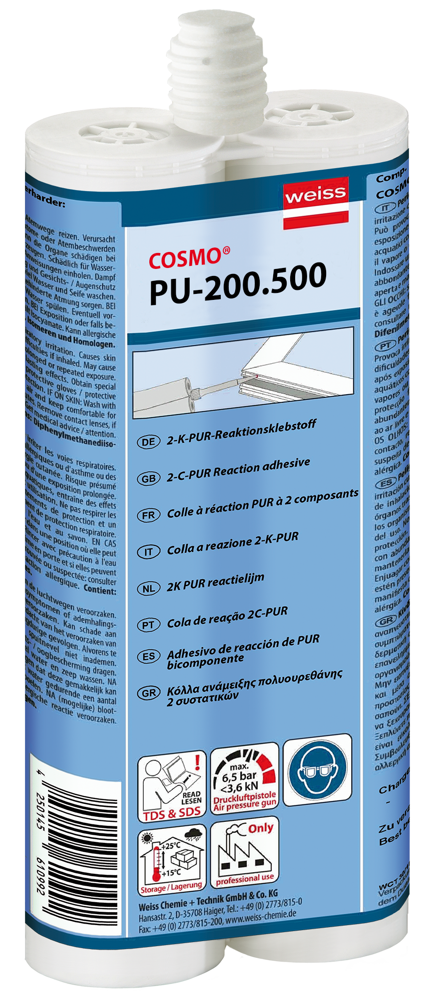 COSMO® PU-200.500 2-K-PUR-Reaktionsklebstoff			